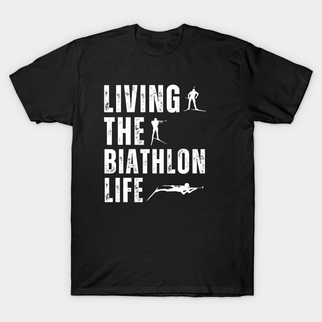 Biathlon Athlete T-Shirt by footballomatic